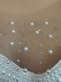 Pearls and Diamonds Sheer Blouse with Corset