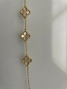 Louis Vuitton Flower Station Gold Tone Necklace