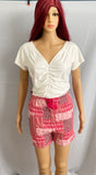 Tie Waist Flannel Shorts