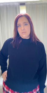 Honeycomb Funnel-Neck Sweater