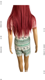 Tie Waist Flannel Shorts