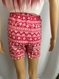Tie Waist Flannel Shorts
