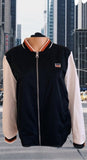 Colorblock Stripe Trim Bomber Jacket