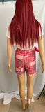Tie Waist Flannel Shorts
