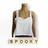 Square Neck Organic Cotton Blend Crop Tank