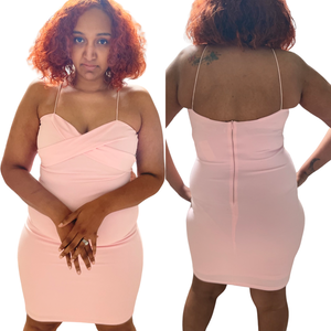 Cross Front Midi Dress by love by design