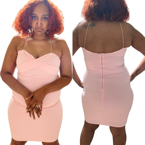 Cross Front Midi Dress by love by design