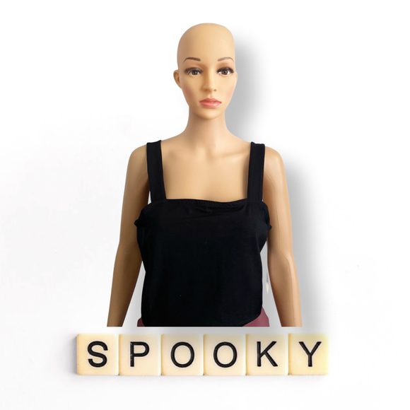 Square Neck Organic Cotton Blend Crop Tank