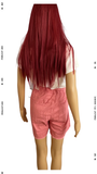 Drawstring Fray Hem Shorts ROYALTY FOR ME