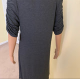 Velvet Torch Ruched Sleeve Crepe Dr…
