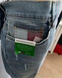 DISTRESSED HIGH RISE FIT JEAN
