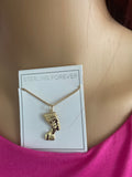 Egyptian Pharaoh Bust Pendant Necklace STERLING FOREVER
