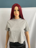 Ribbed Mock Neck Crop Top