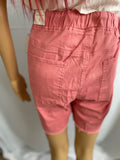 Drawstring Fray Hem Shorts ROYALTY FOR ME