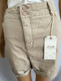 Dual Button Twill Shorts ROYALTY FOR ME