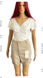 Dual Button Twill Shorts ROYALTY FOR ME