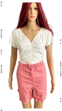 Drawstring Fray Hem Shorts ROYALTY FOR ME