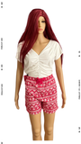 Tie Waist Flannel Shorts