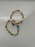 Set of 2 Initial Beaded Bracelets