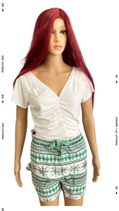 Tie Waist Flannel Shorts