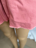 Drawstring Fray Hem Shorts ROYALTY FOR ME