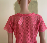 - Neon Crochet Net Crop Top