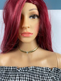 Stone Inset Herringbone Choker Necklace