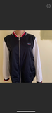 Colorblock Stripe Trim Bomber Jacket