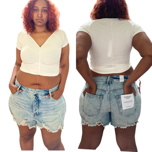 Bombshell Cutoff Denim Shorts