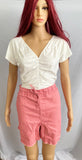 Drawstring Fray Hem Shorts ROYALTY FOR ME