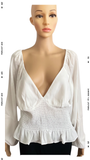 Smocked Waist Raglan Top