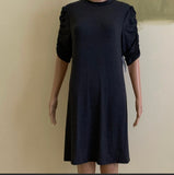 Velvet Torch Ruched Sleeve Crepe Dr…