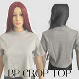 Ribbed Mock Neck Crop Top