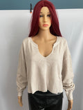 Split Neck Crop Top